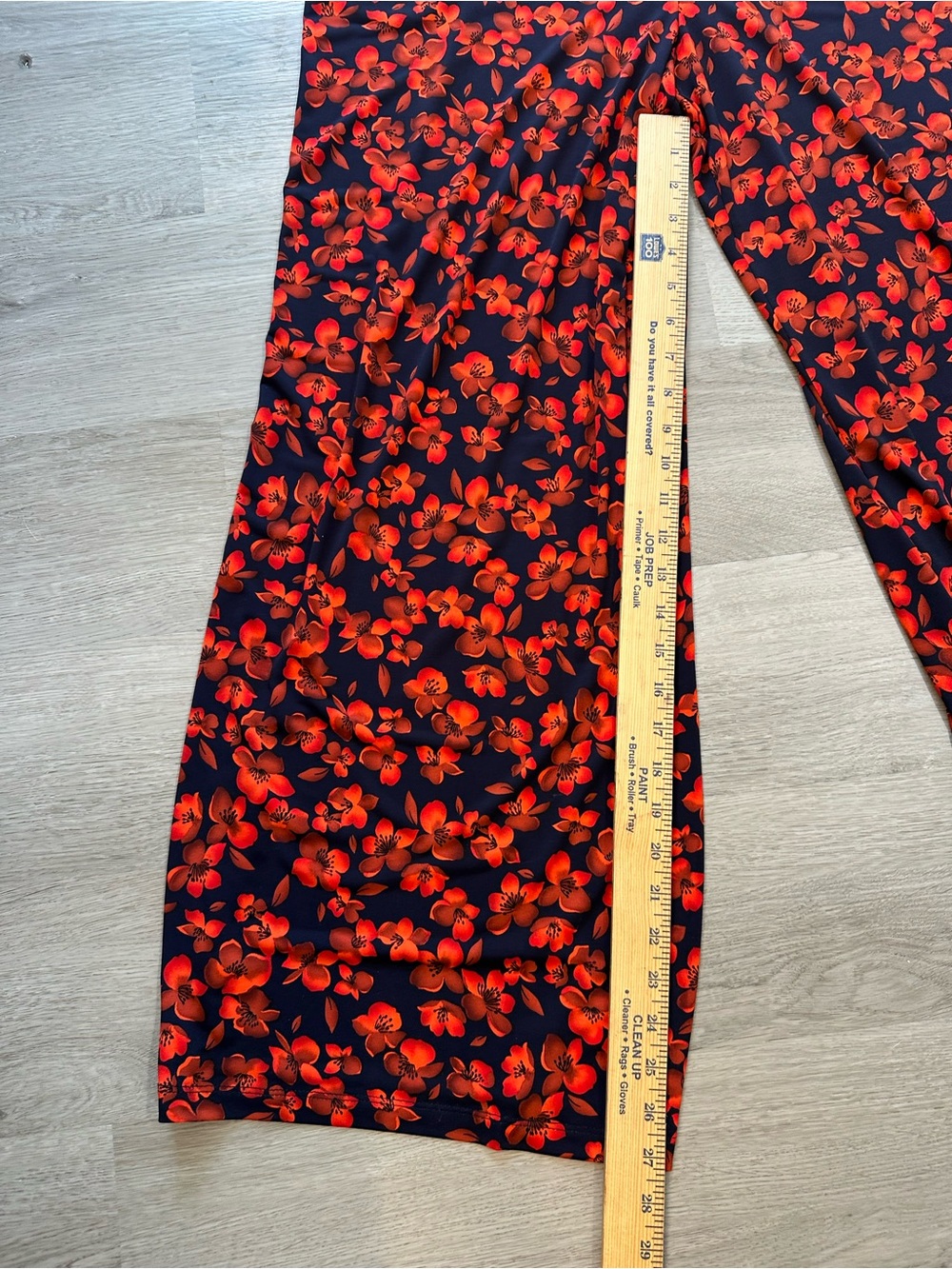 Nina Leonard L Orange & Blue Floral Halter Wide-Leg Jumpsuit - Picture 3 of 5